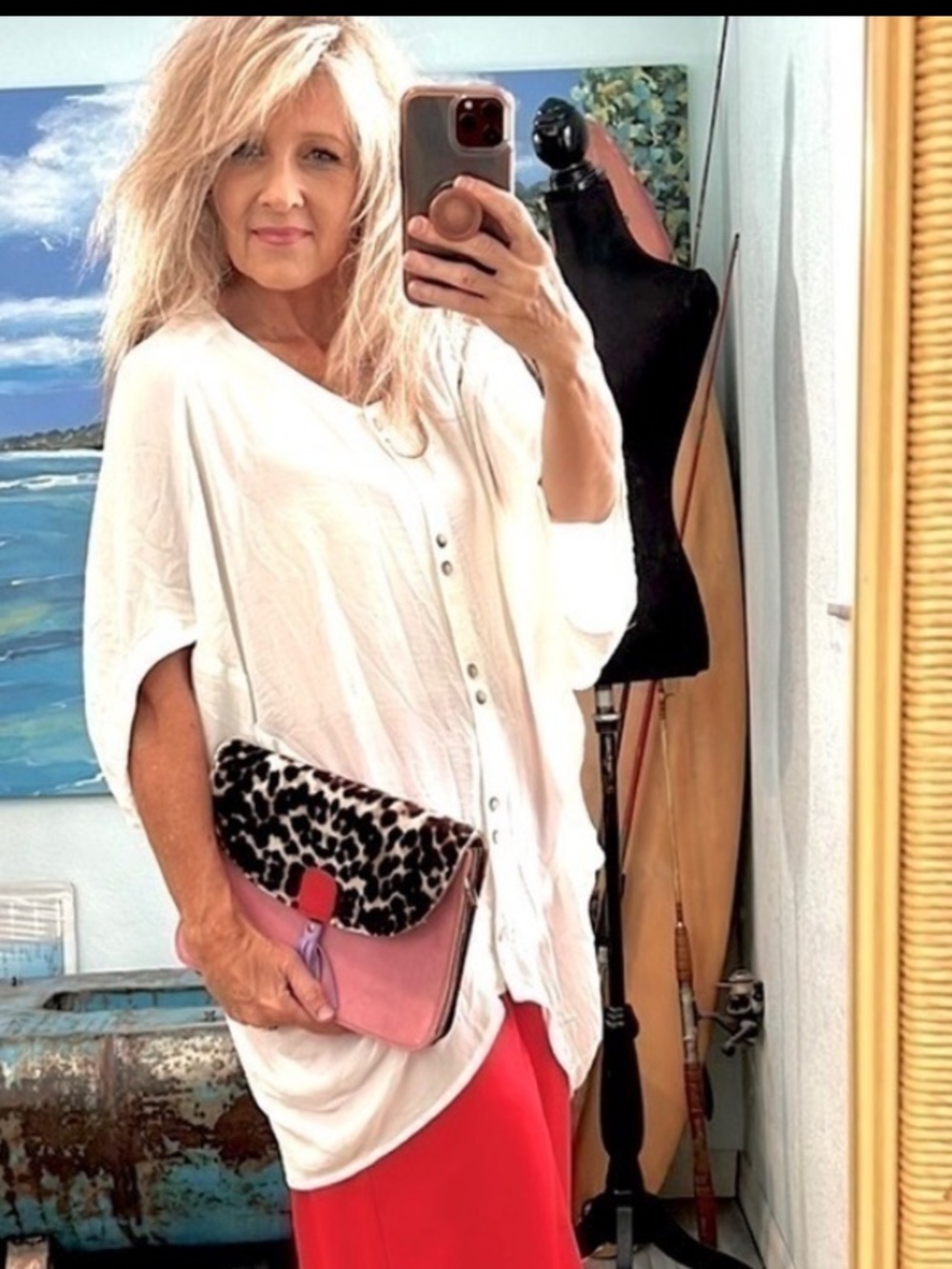 Michael Tyler,Canada,Gorgeous Dolman-Sleeve Tunic Blouse/Dress,Stunning,Size M
